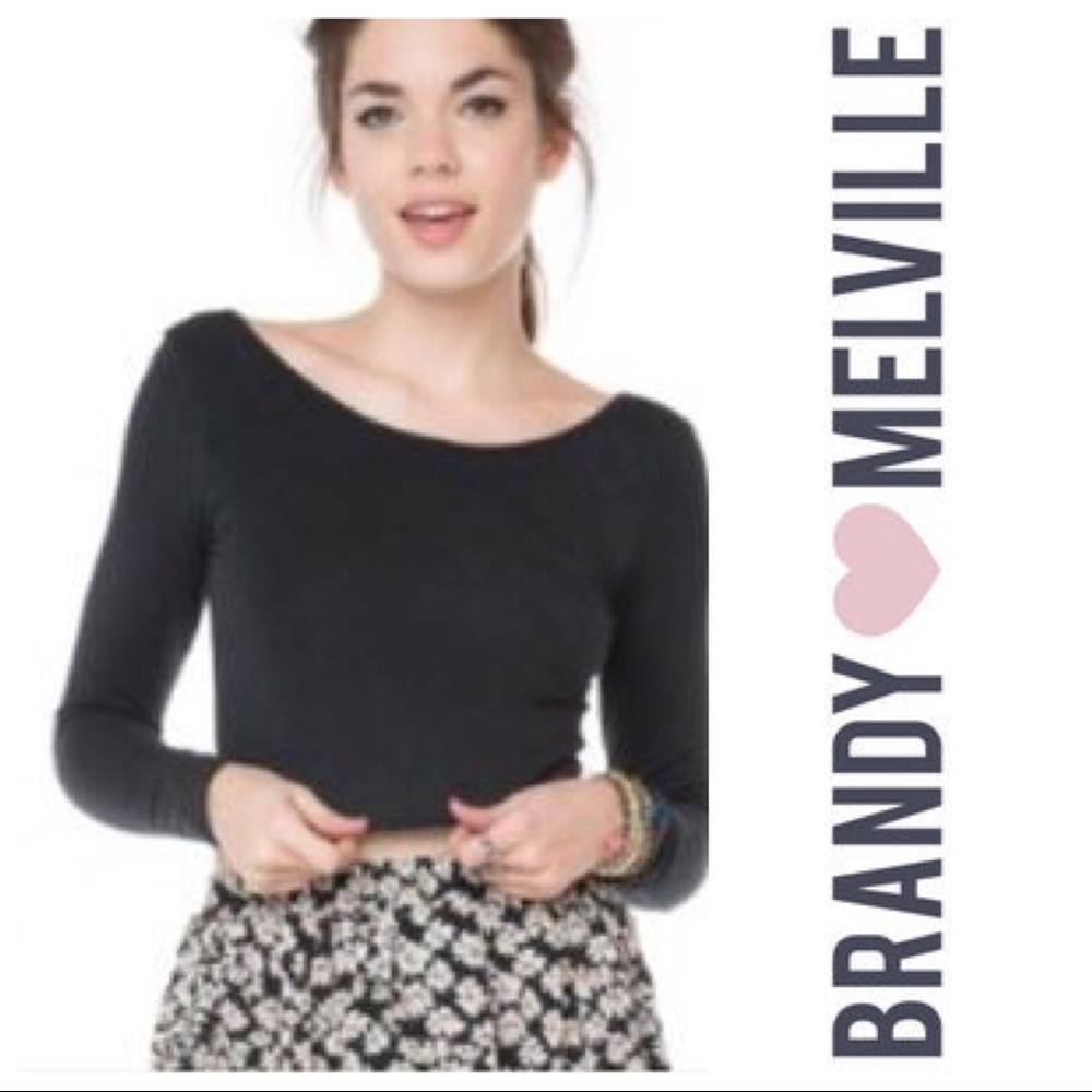 Brandy Melville Long Sleeved Crop Top